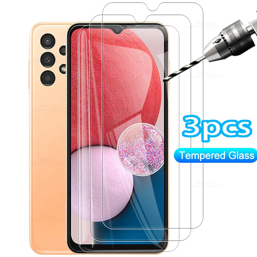 3pcs Protective Glass For Samsung Galaxy A13 4g Screen Protector Films