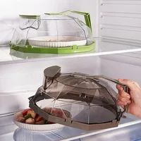 Couvercle anti-éclaboussures transparent pour micro-ondes avec poignée et trous de ventilation réglables, résistant à la chaleur, pour aliments 2