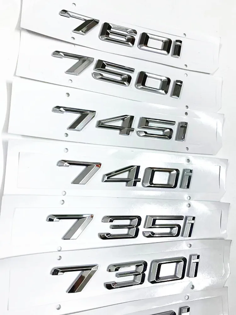 1pcs ABS 7 Series 725i 728i 730i 735i 740i 725d 728d 730i 735i 740d 745d car Letter Rear trunk Decals Emblem badge sticker Decal