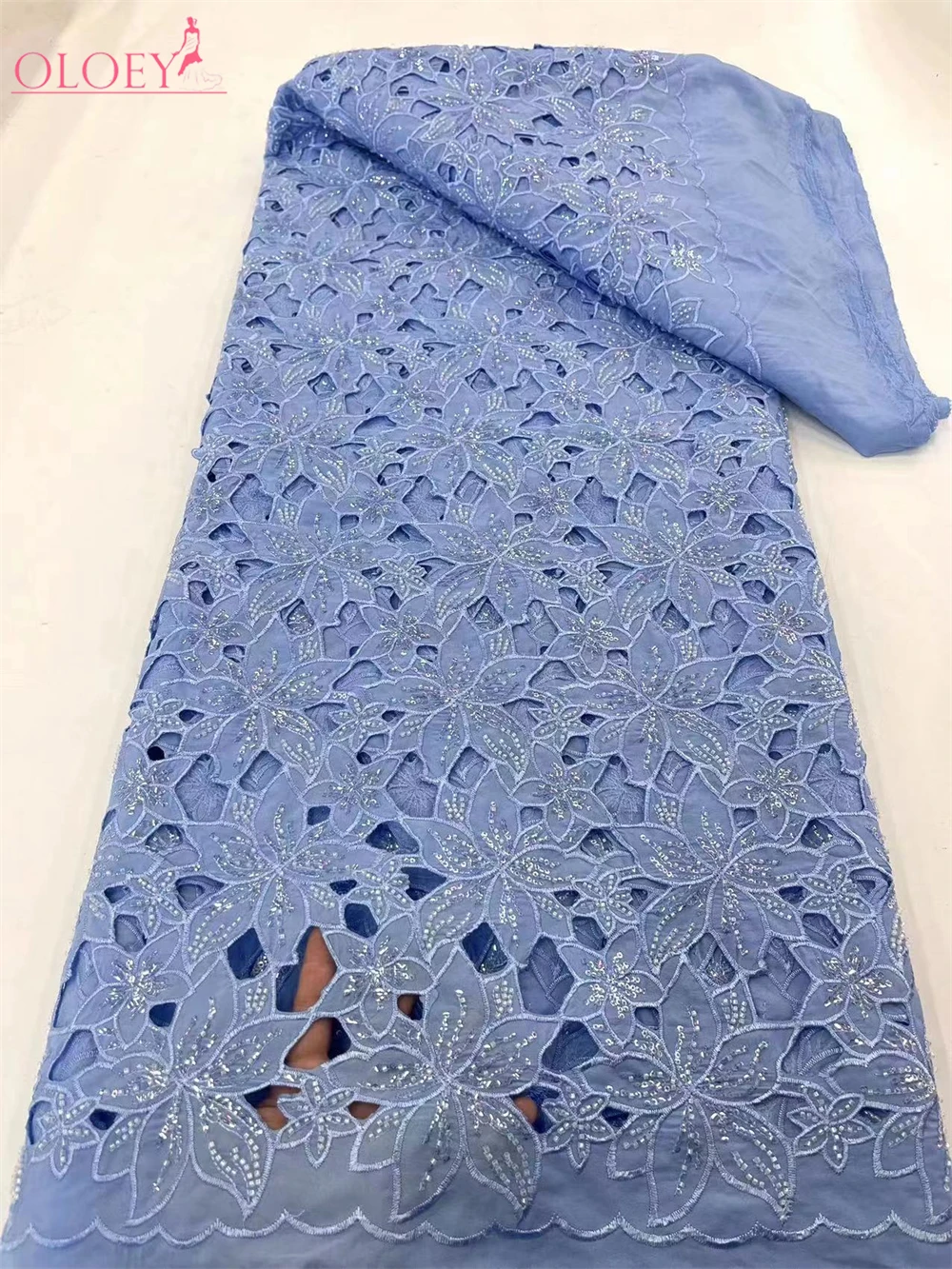 Environmentally Friendly colors  Fashion French Mesh non Fading Embroidery Fabric African Nigerian Lace Fabric For Wedding Dress