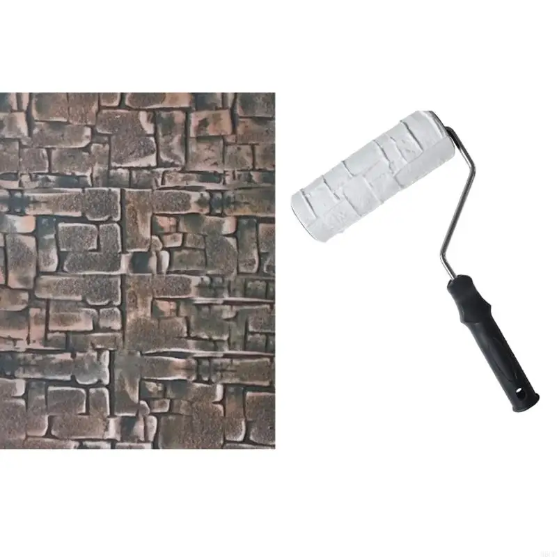 M6CF Embossed Paint Roller for Walls Pattern Embossing Roller Decorative Art Painting Construction Tool WallDecoration