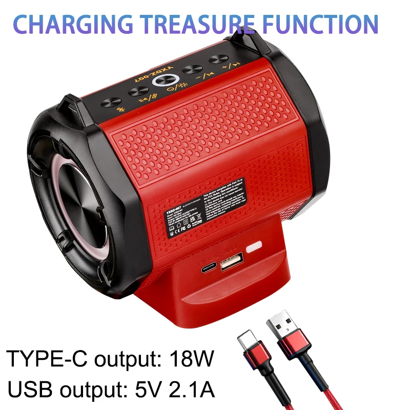 ブルートゥース付きポータブルスピーカー,モデルmakita,deWalt