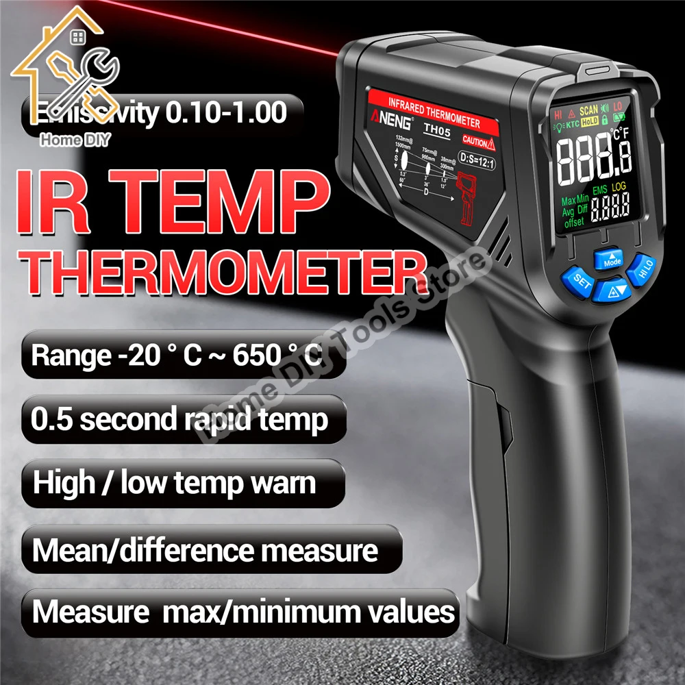 

TH05 Digital Infrared Thermal Imager IR laser Sensor Gun Circuit Industrial Testing Floor Heating Tube Temperature Testers