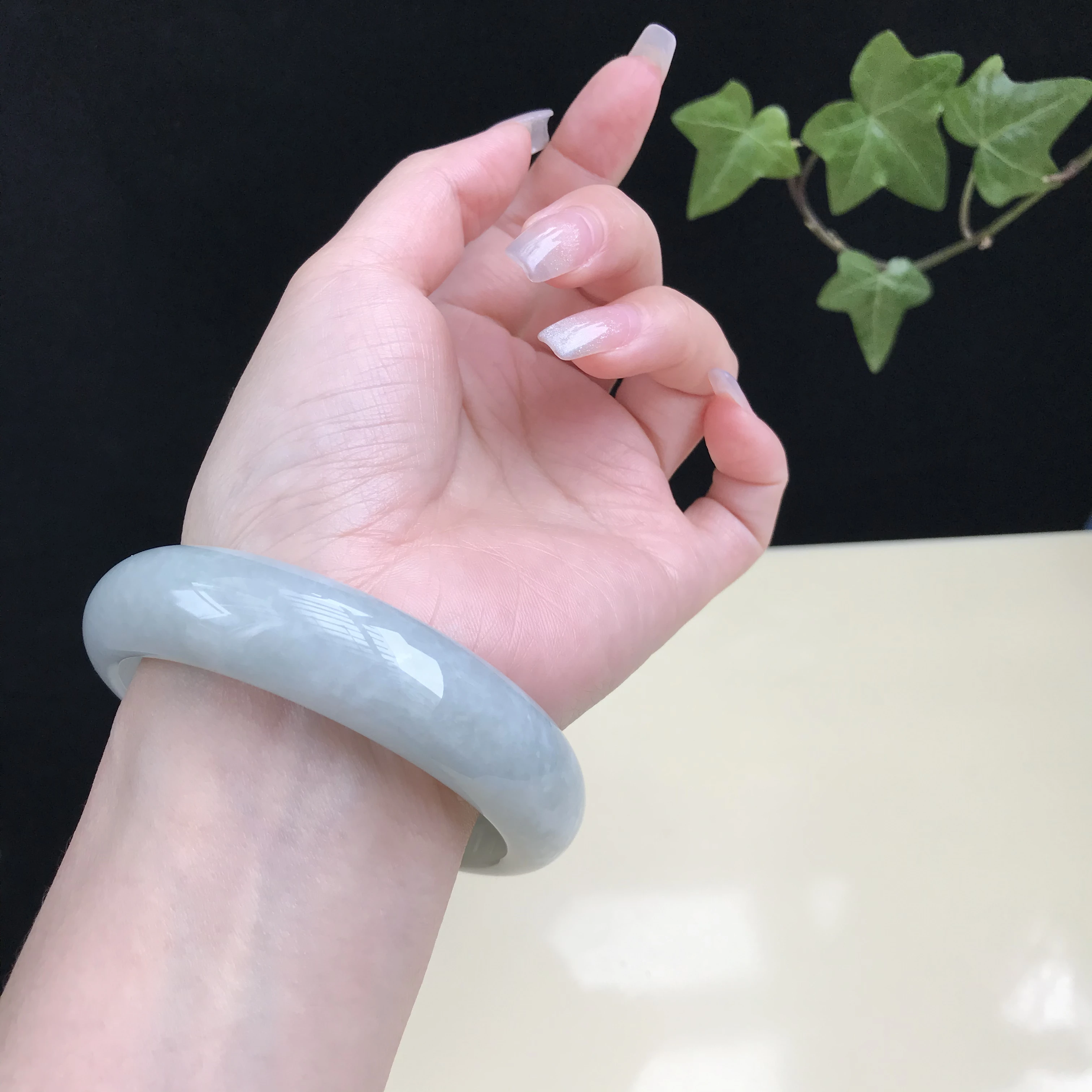 

Burma 100%Genuine High-end Jadeite Bracelet Jewelry Jade Bangles For Women 62mm (With Certificate)