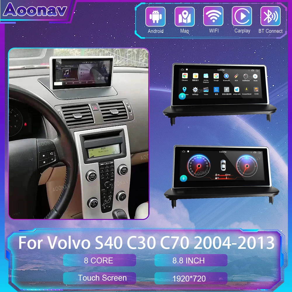 

Car Radio For Volvo S40 C30 C70 2004-2013 2 Din Android GPS Navigation Carplay Multimedia Player Auto Stereo Video Receiver