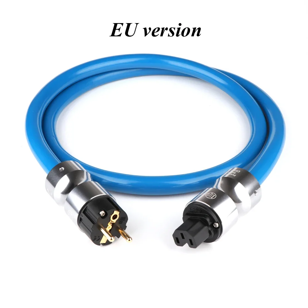 OCC Silver Plated Power cable D511 EMC Shield AC Power Cord Silver Plated US Cord Cable HIFI EU version schuko power cable