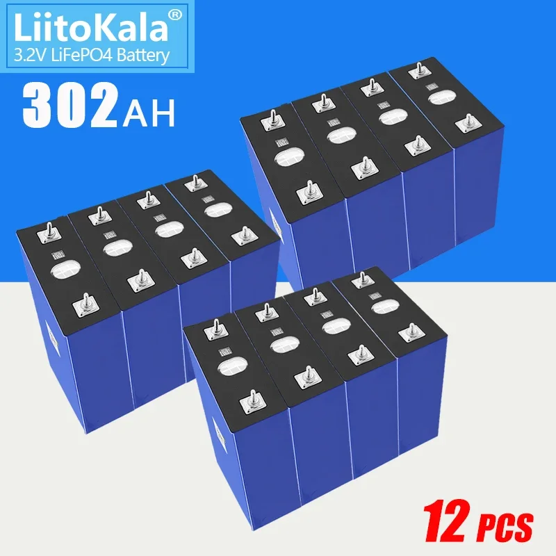 

Аккумуляторная батарея LiitoKala, 12 шт., 3,2 в, Ач, Lifepo4, для гольф-карт, 12 В, 24 В, 36 В, 48 В, Ач