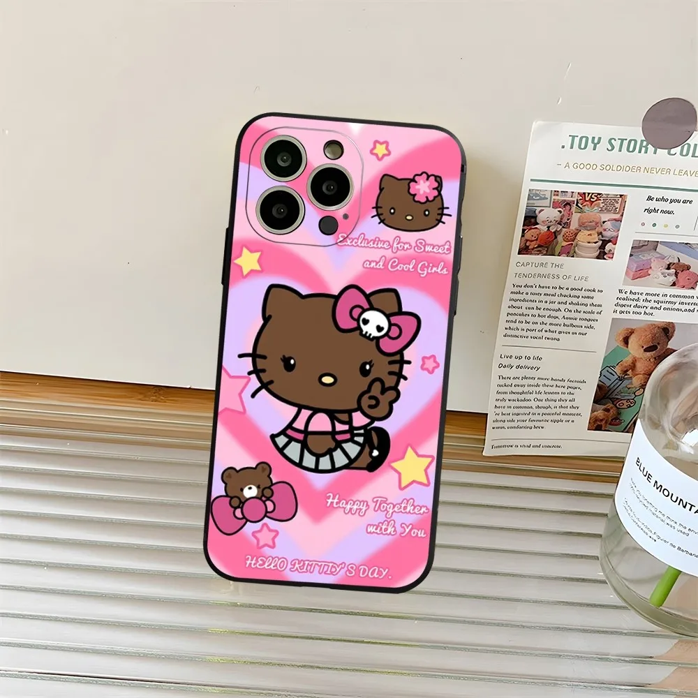 thumbnail image 1 of Sanrio funda de teléfono Hello Kitty para iphone 15ProMax 14 11 13 12 Pro Xs Max Mini Xr X 7 8 6 6s Plus, carcasa Coque, 1 of 4
