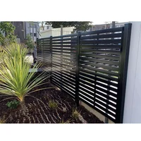 Aluminum Horizontal Slat Fence Panels Elegant Outdoor Fencing Trellis Gates 1
