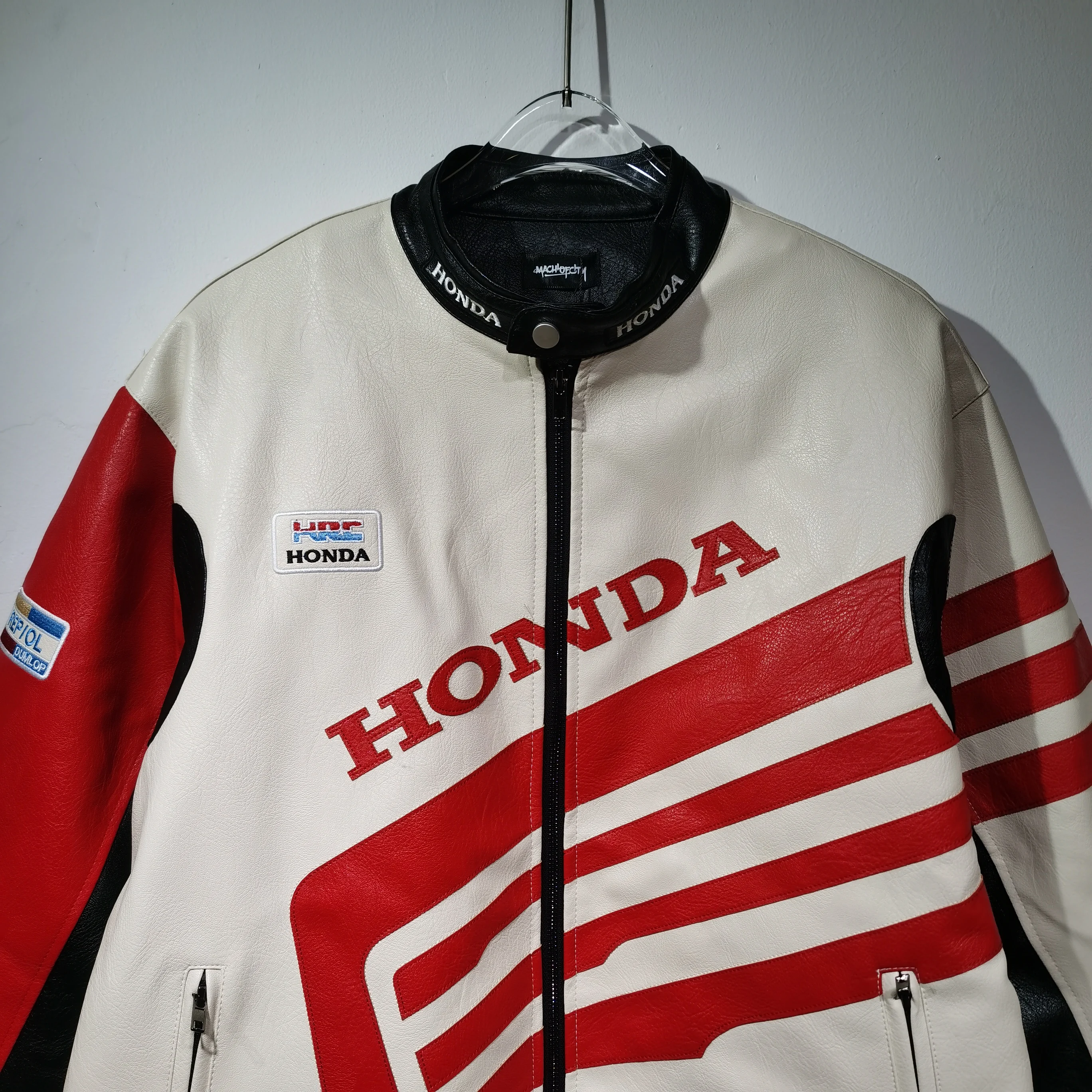 혼다 가죽 자켓 남자 겨울 양털 오토바이 가짜 가죽 자켓 이동식 모피 칼라 윈드 브레이커 Ropa De Hombre Slim Coat