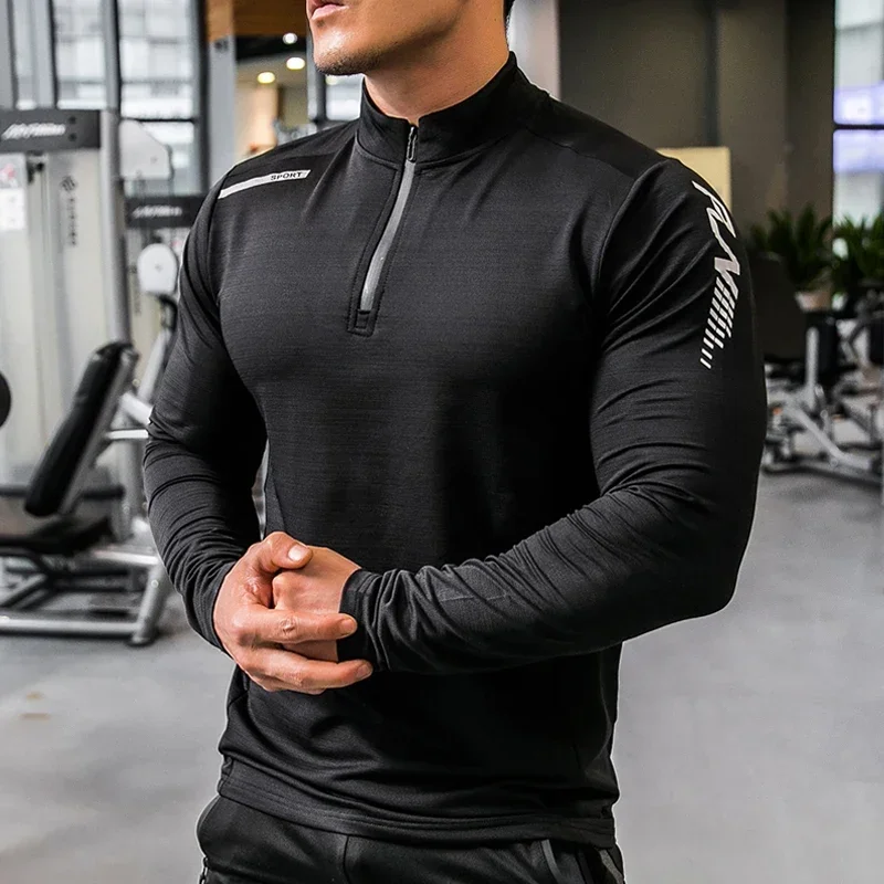 Compression T Shirt Sport T Shirt Running T Shirts Fitness Clothes Mens Gym Compression Shirt Long Sleeves Running Clothes