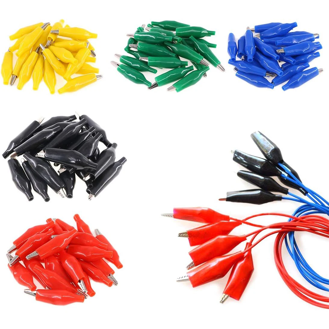 Alligator Clips 20pcs 28mm 5 Colors Small Test Clips Small Power Safety Iron Clips Instrument Test Fixed