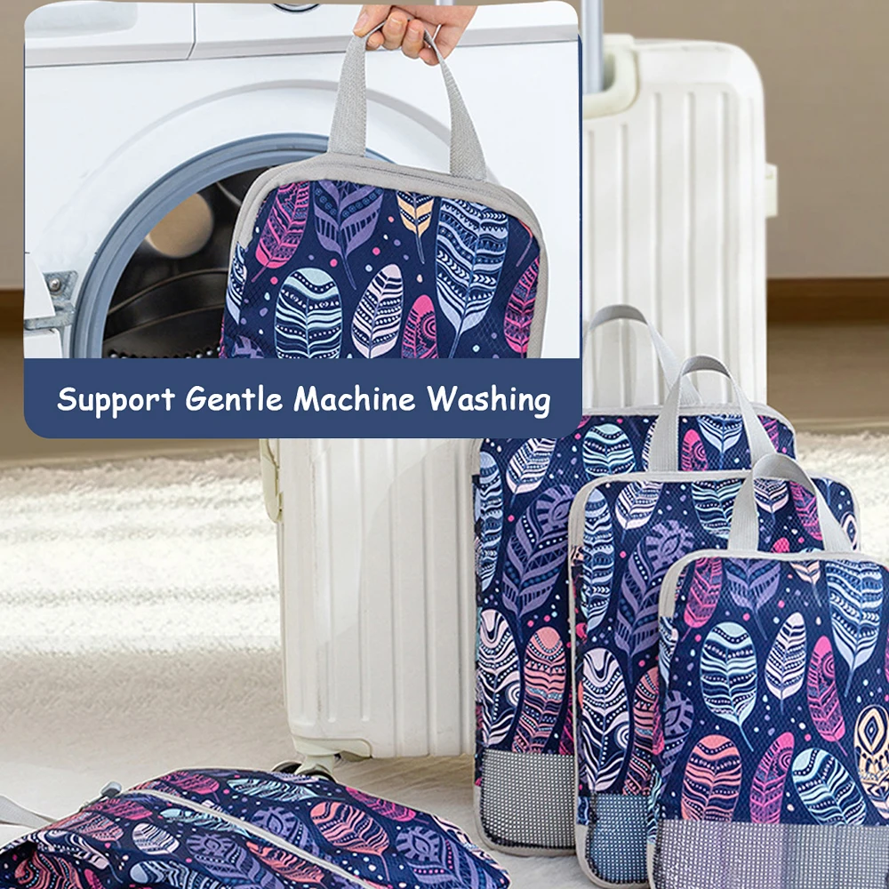 4pcs Portable Travel Compressed Packaging Cubes, Waterproof