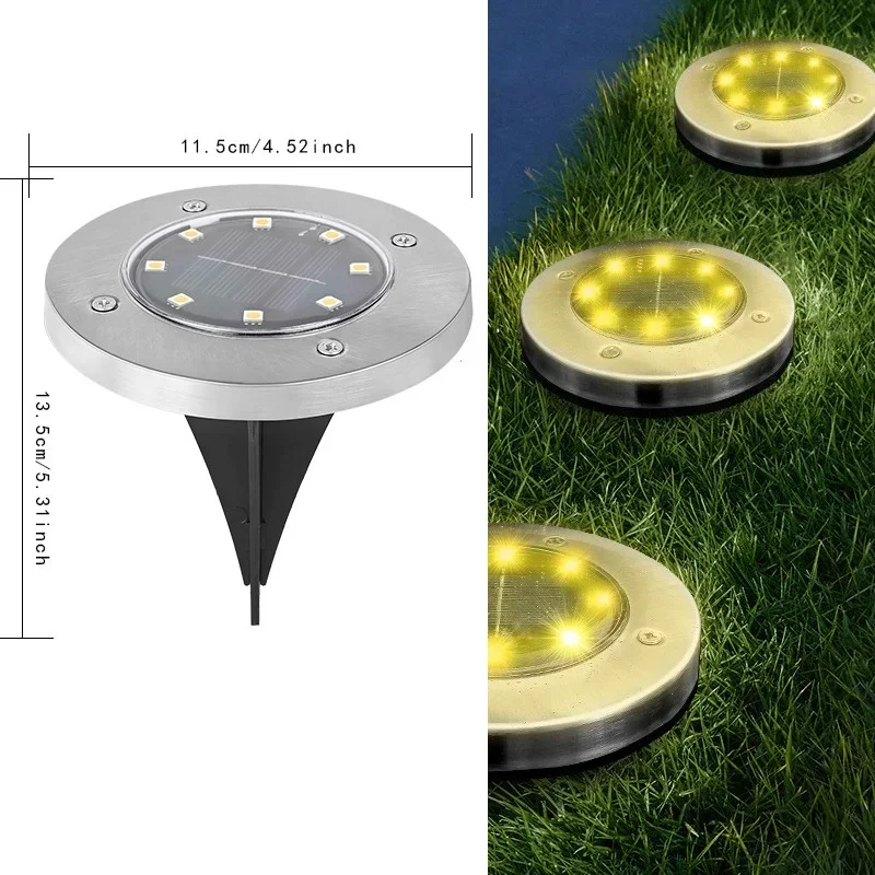 Solar Light 4pcs LED Solar Lawn Light Fairy Outdoor Powered Buried Street Lamp Garden Villa Pathway Patio Decoration solar lights solar wall lamp solar led lights solar ground lights lawn lamp garden lighting