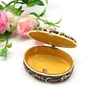 Metal Enamel Trinket Box, Oval Shape Jewelry Box, Wedding Gift 2