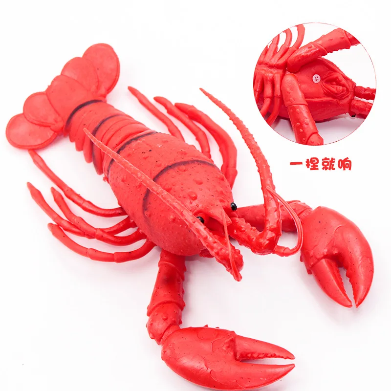 

Simulation Large Soft Rubber Lobster Crab Model Squeeze Whole Person Toy Lobster Sound Big Crab Children Prank Funny Toys Gifts