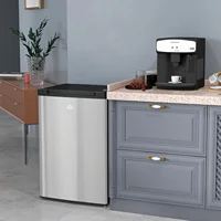 Upright Freezer, 3.0 Cubic Feet Compact Mini Freezer with Reversible Single Door and Adjustable Thermostat, Small freezer for Ho 2