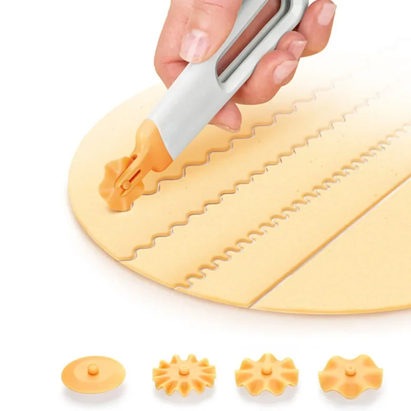 Baking Tool Plastic Pull Net Wheel Pizza Pastry Lattice Roller Cutter For Dough Cookie Pie Craft Kitchen Accessories