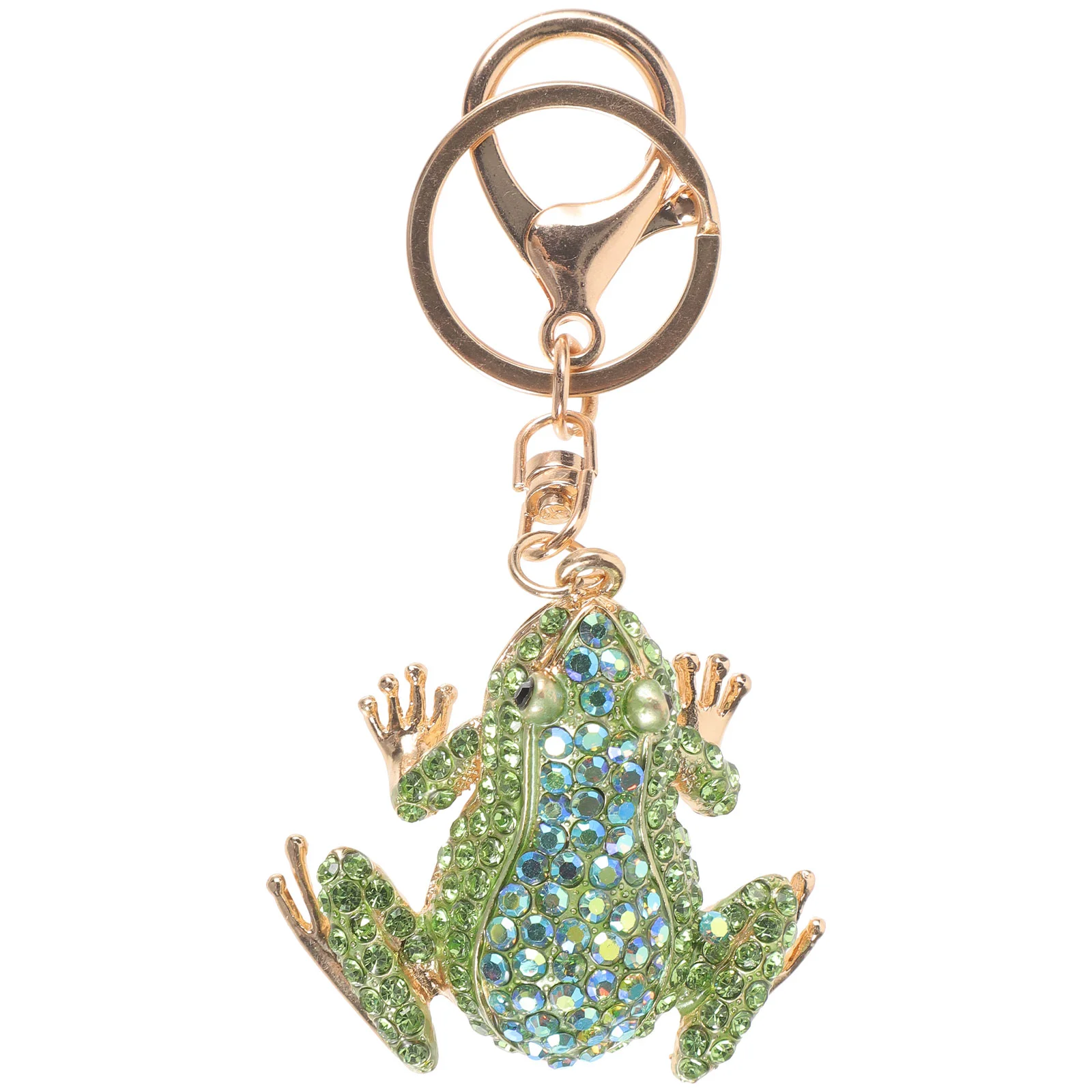 

Rhinestone Frog Keychain Women Backpack Hanging Decor Car Key Chain Pendant
