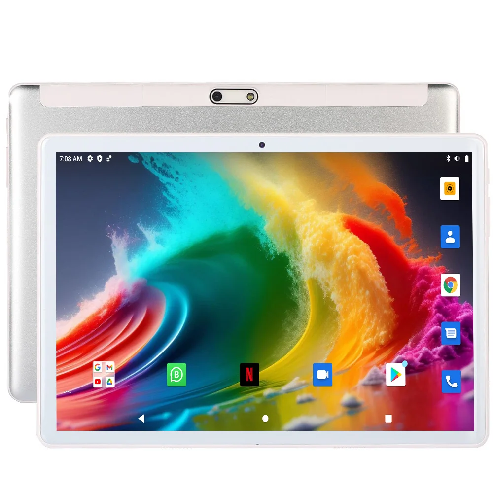 New 10.1 Inch Android Tablets Octa Core 4GB RAM 64GB ROM Google Play Cameras Dual SIM Phone Call WiFi Tablet 6000mAh_voghion.com