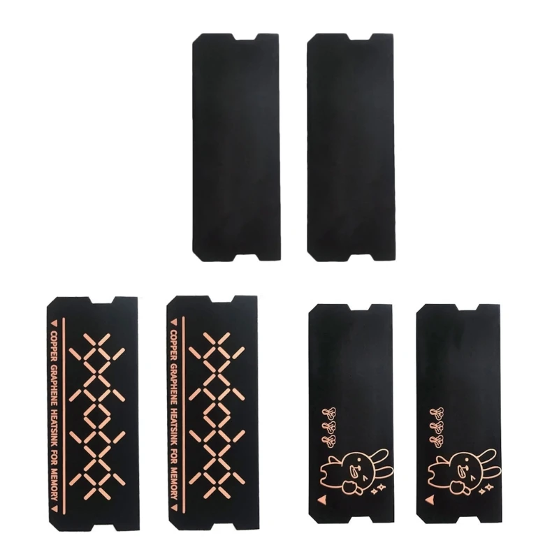 

16FB 2Pcs Memory Coolers Graphene Memory Coolers Heatsink Memory Cooling Vest Heatsink for DDR5 DDR4 DDR3 DDR2