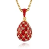 YAFFIL Enamel Handmade Easter Egg Necklace for Women Charm Crystal Rhinestone Mesh Pendant High Quality Holiday Gift 2025 2