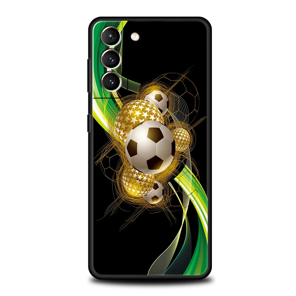 Fußball Sport Handyhülle für Samsung Galaxy S24 S23 S22 S20 S21 FE Ultra S10 S10E S9 S8 Plus 5G Silikonhülle Capas Fundas Tasche – Detail 2