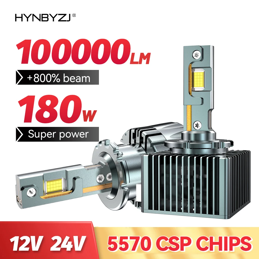 

HYNBYZJ D1S D2S D3S D4S D8S D1R D2R D3R LED Headlights HID Bulbs Double Copper Tube LED Lamp 100000LM CSP Chip 6500K Plug & Play