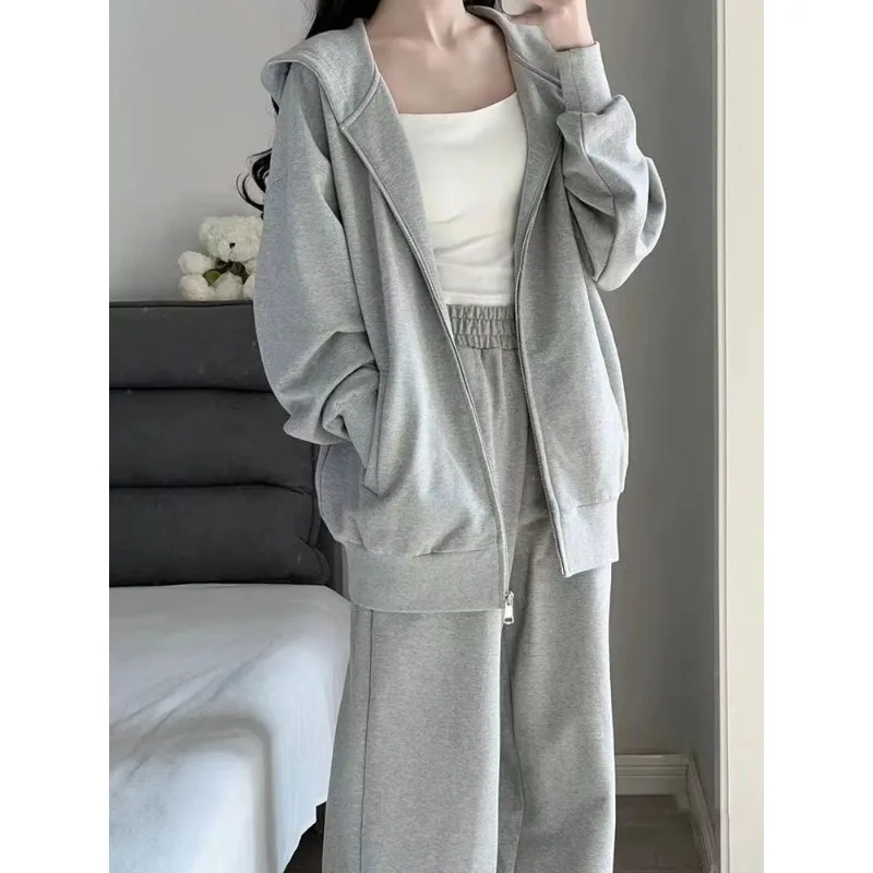 

Japanese lazy style casual sportswear new women autumn and winter versatile simple style sweet style Korean style niche top y2k