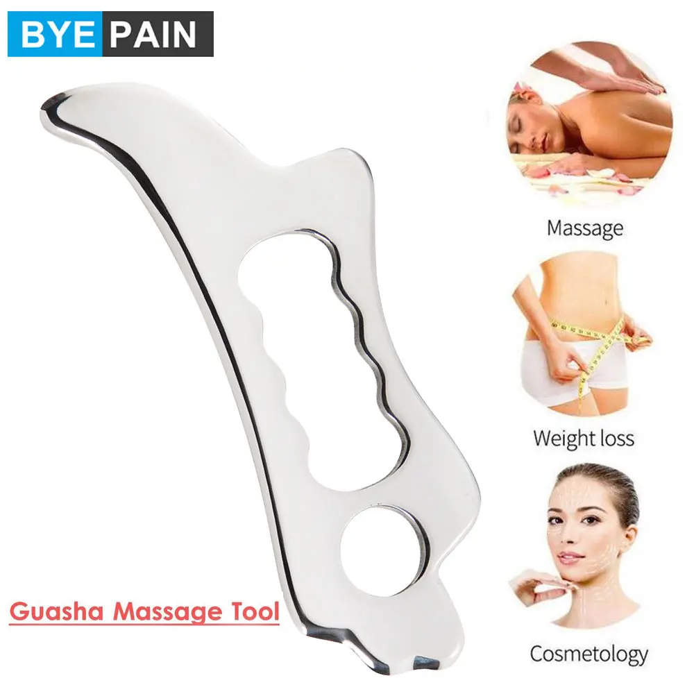 

BYEPAIN 1Pcs Gua Sha Massage Tool Stainless Steel Gua Sha Scraping Massage Tools IASTM Tools Great Soft Tissue Mobilization Tool