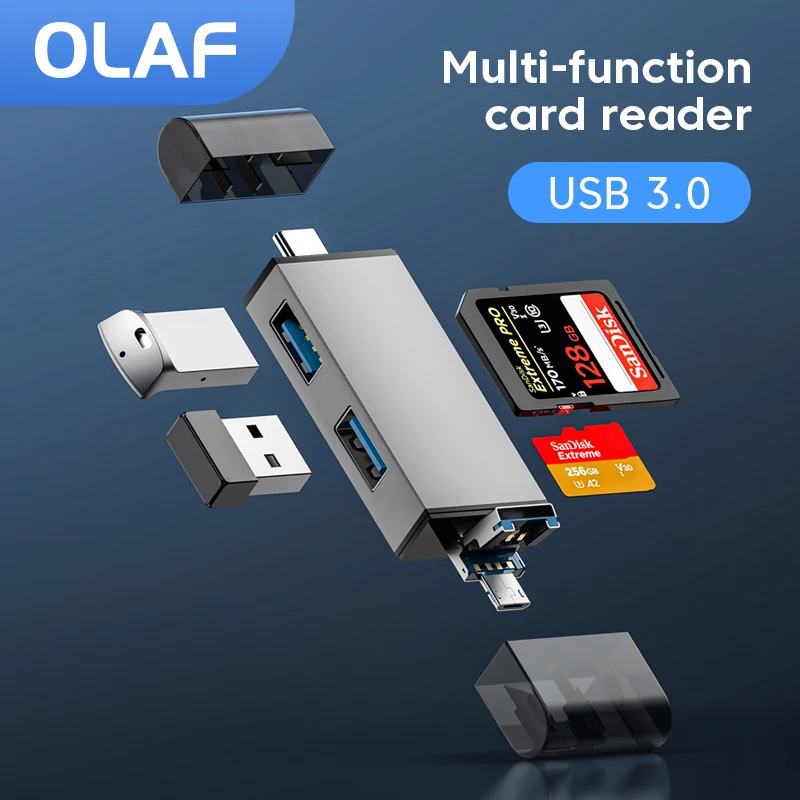 Lettore Di Schede 6 In 1 USB 3.0 Tipo C Micro USB SD/TF - Universale