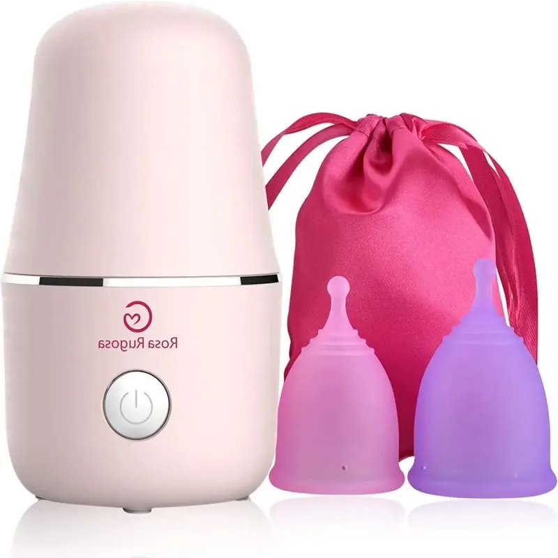 PortableMenstrualCupSteamCleanerWith2PCSSiliconeMenstrualCups