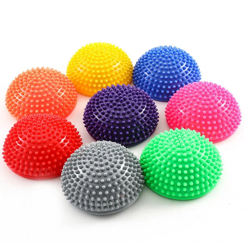 Fitness Yoga Ball PVC Sensory Training Ball Half Round Balance Training Tactile Massage Ball 1pc