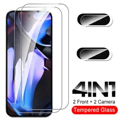Premium 8 - in - 1 Tempered Glass Screen and Camera Protector Set for Pixel 6A (2 Front 2 Lens)
