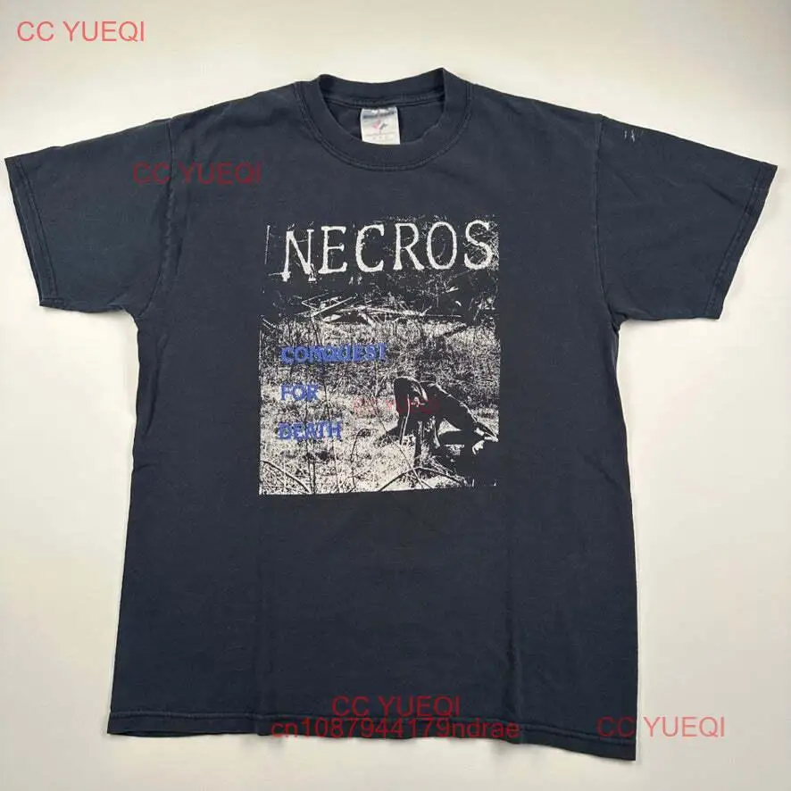 Винтажная рубашка 2000s Necros среднего размера Conquest For Death Винтажная рубашка 2000s Necros среднего размера Conquest For Death