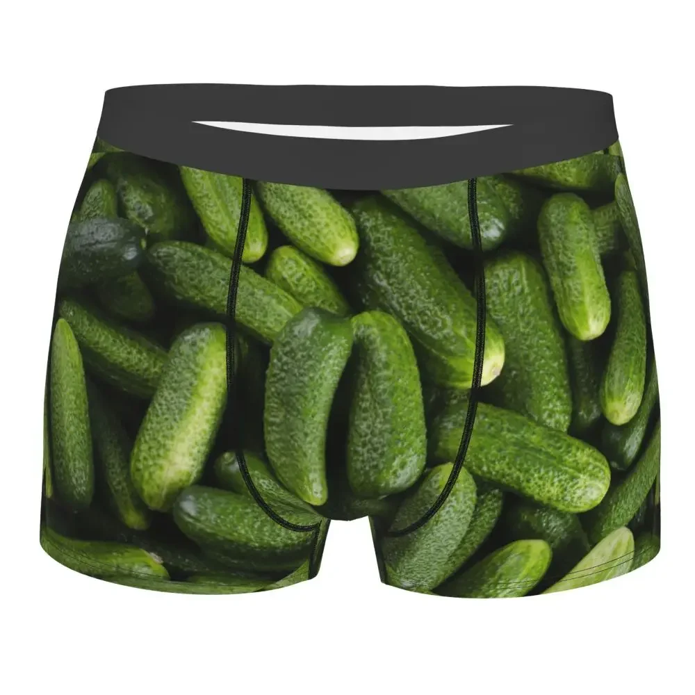 

Green Sausage Pickled Cucumber Men Underwear Boxer Briefs Shorts Panties Sexy Soft Underpants for Homme