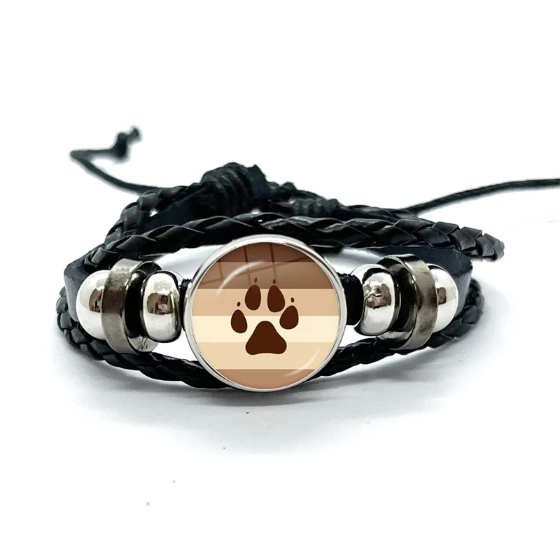 Cartoon Cat Therian Cute Wolf Fox Theta-Delta Bracelets Art Multilayer Braided Bracelets Bangles Handmade Jewelry Gifts 4