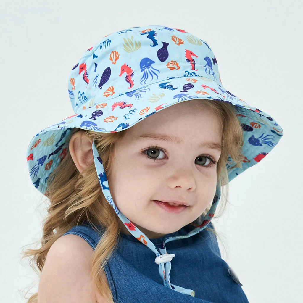 Eenheid Goed op vakantie 0~8 Years Summer Baby Sun Hat Baby Sun Hat for Girls and Boys Outdoor Neck  Ear Cover Anti UV Kids Beach Caps Bucket Cap meisje| | - AliExpress