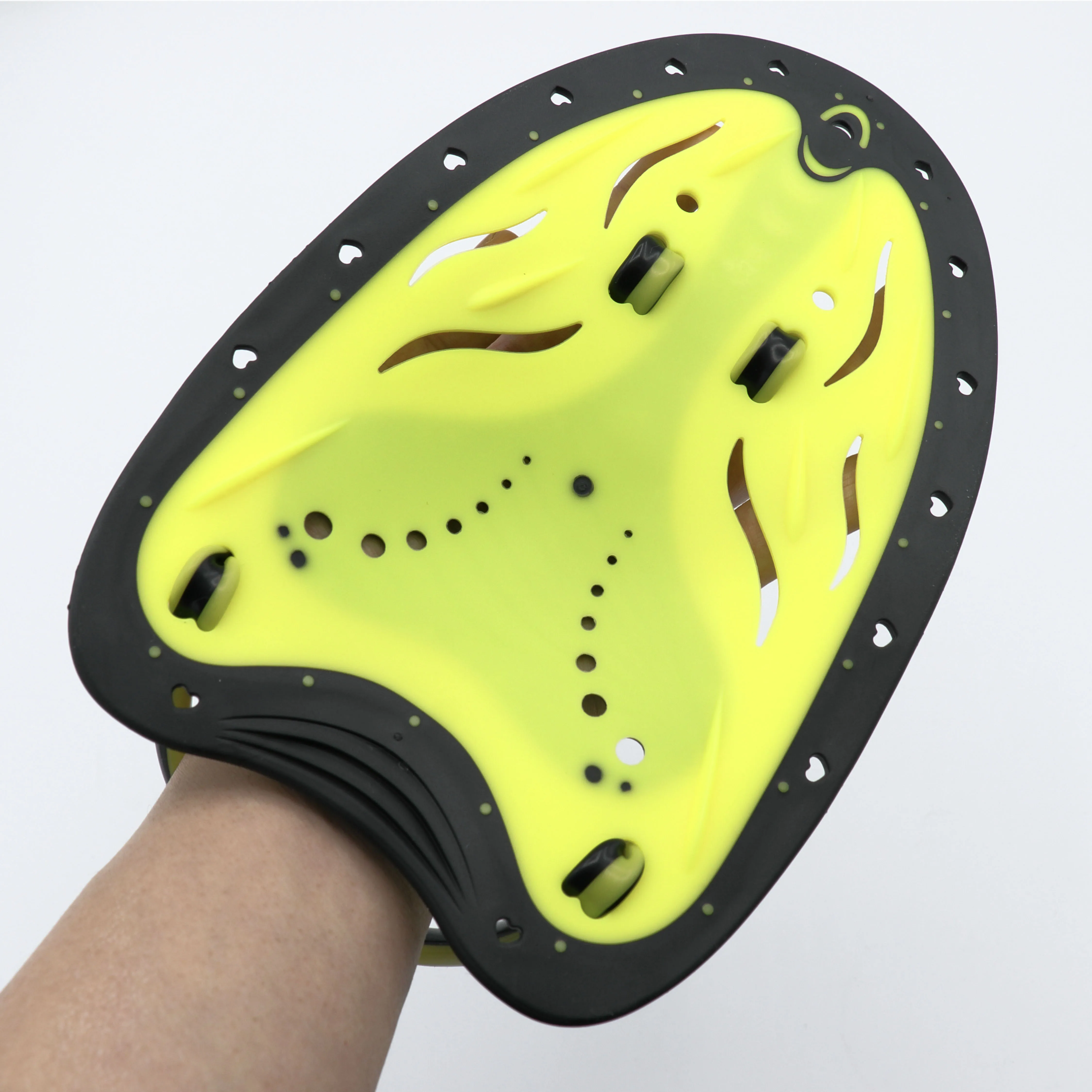 1Pair Swimming Paddles Power Hand Paddles Swim Training Tools Adjustable for Men Women Swim Hand Paddles 4