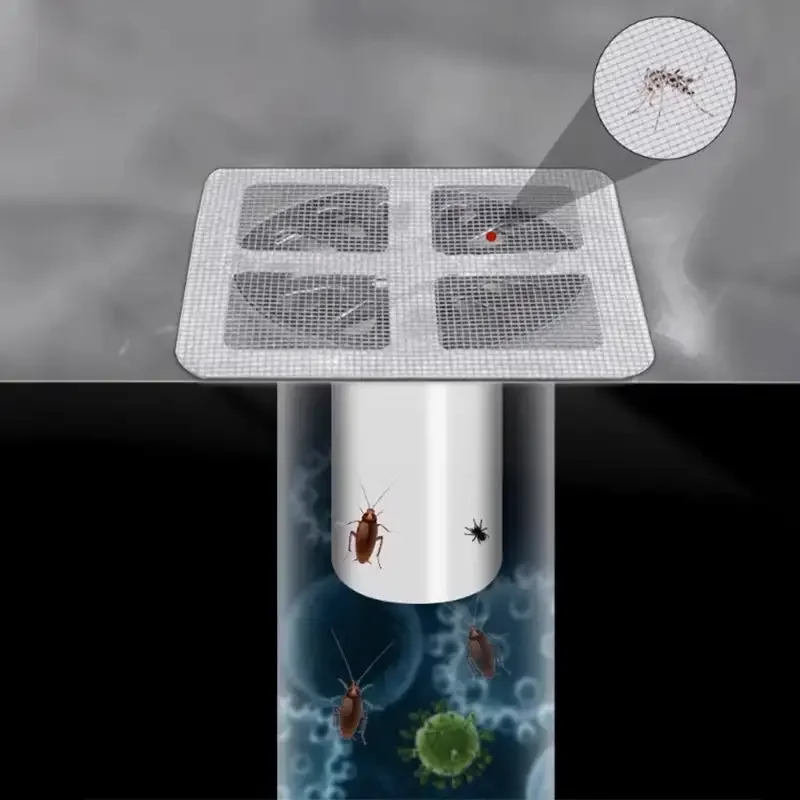 Floor Drain Filter Disposable Hair Catcher Shower Sink Strainer Sewer Mesh Stickers Multifunctional 10x10cm