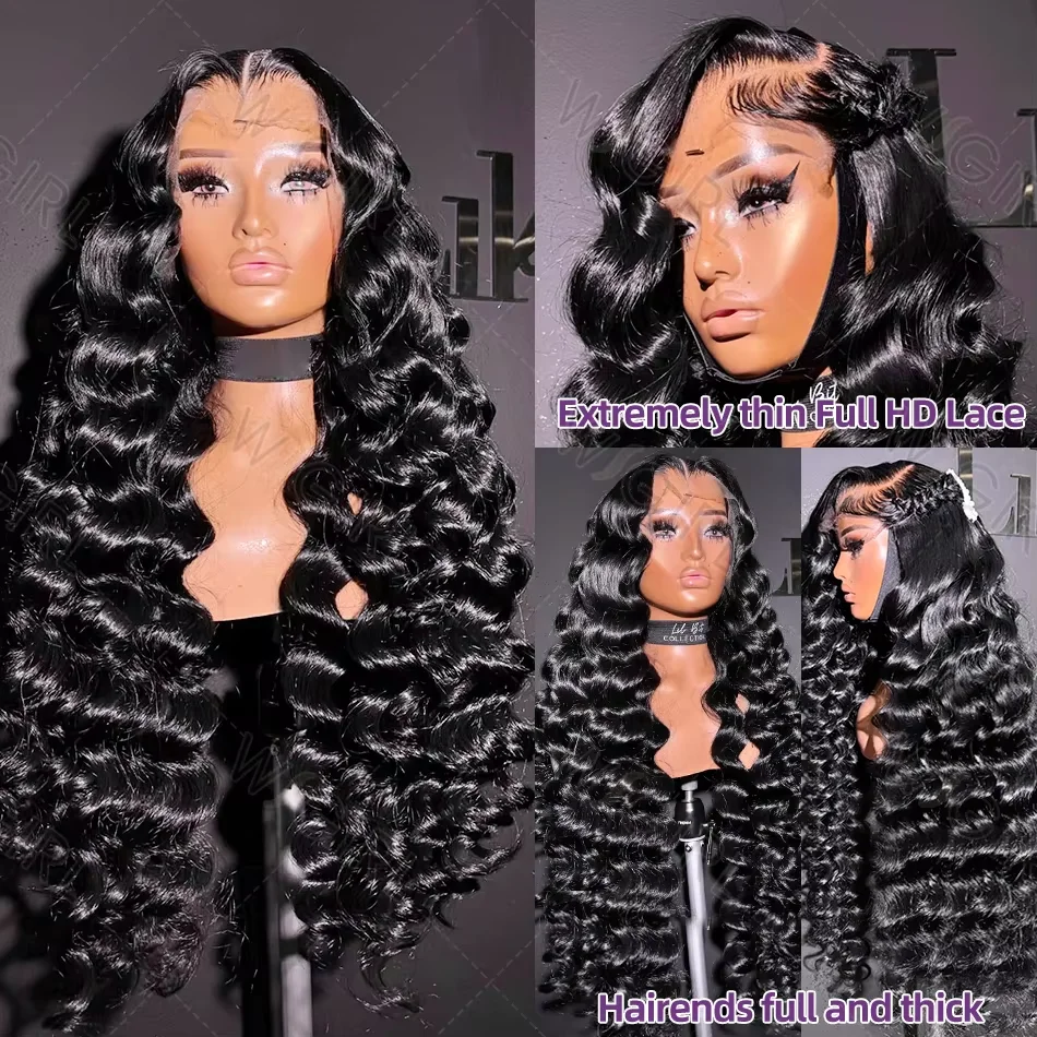 Wigirl 200% Loose Wave 13x6 HD Lace Front Human Hair Wigs Brazilian 30 40 Inch 13x4 Deep Curly Wave Lace Frontal Wig For Women 5