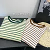Maternity Clothes For Women Breastfeeding Tops Summer Short Sleeve Striped Splicing Pregnant T-Shirts Casual Nursing Clothing 5