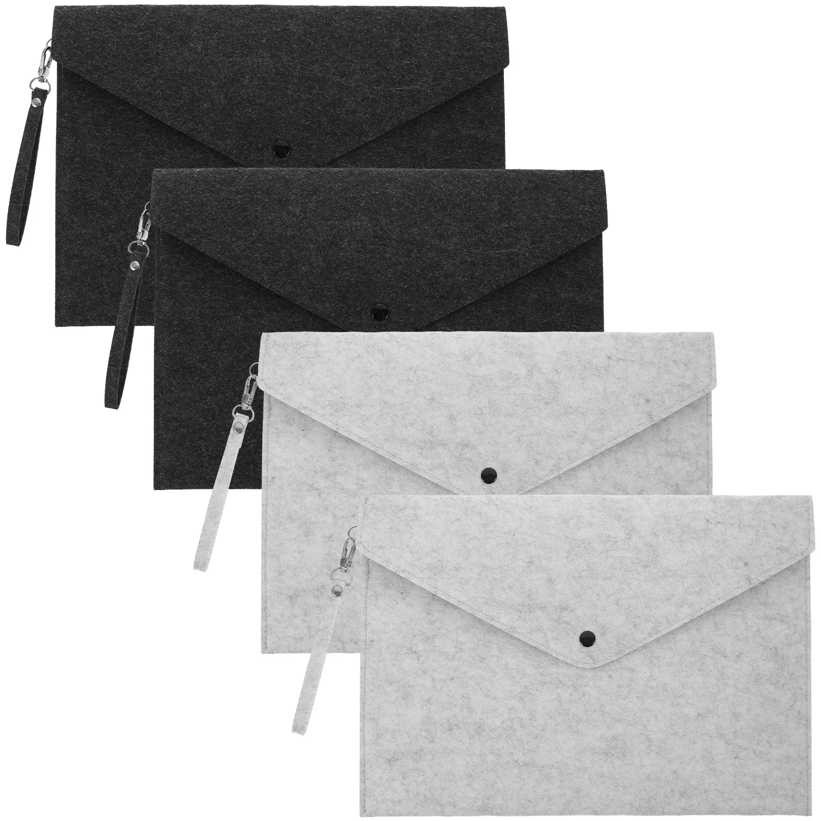 

4 Pcs Plastic Folders for Documents File A4 Holder Files Covers Buttons Portable