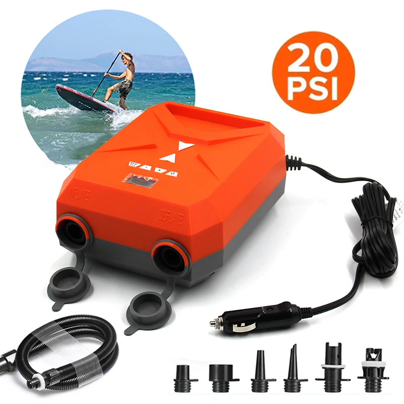 16/20 PSI Aufblasbare Elektrische Luftpumpe 12V SUP Paddleboard Outdoor  Paddle Board Luftmatratze High Speed Dual Bühne Aufblasbare Pumpe -  AliExpress