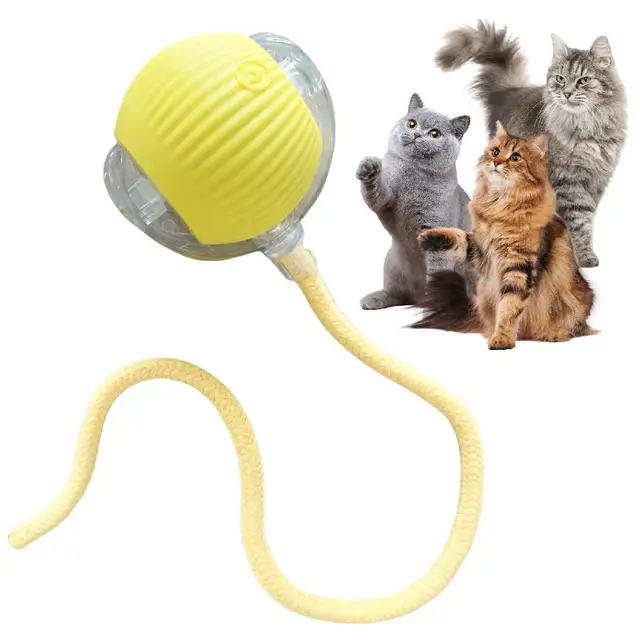Automatic Rolling Ball with Tail Lamp USB Rechargeable Smart Interactive Cat Ball Toy for Cats Pet Dog accessories 고양이 장난감 5