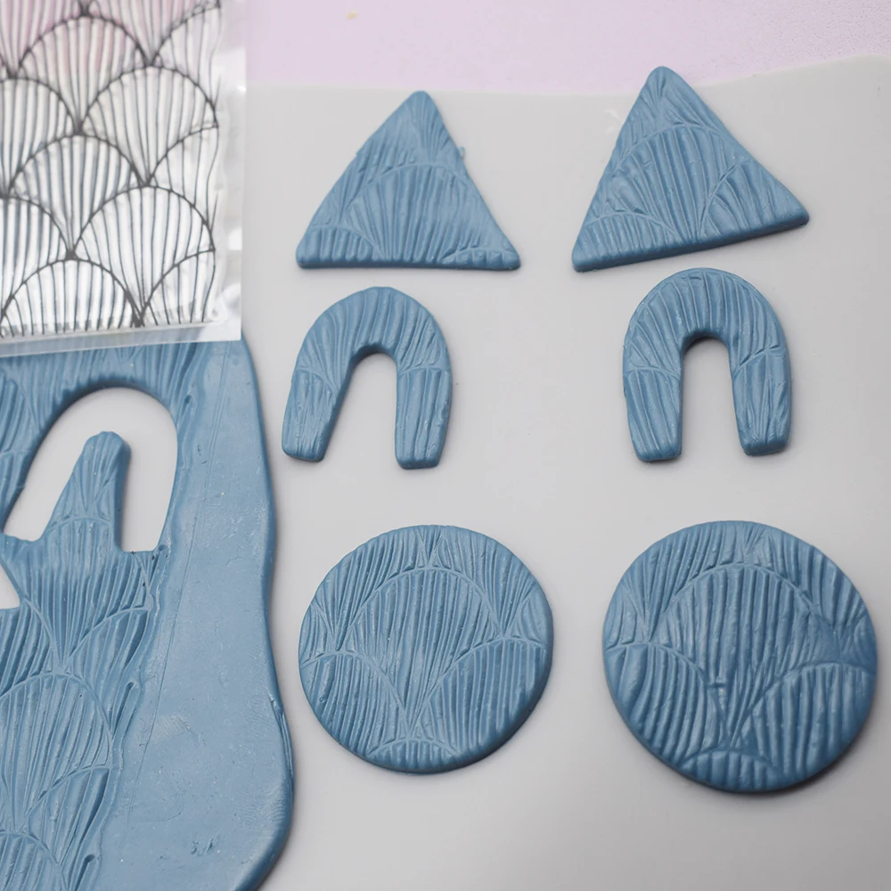 Polymer Clay Texture Stamp Sheet Clear Emboss Mat DIY Clay Jewelry Making Mandala Paisley Scale Flower Animal Impression polymer clay tools clay craft tool