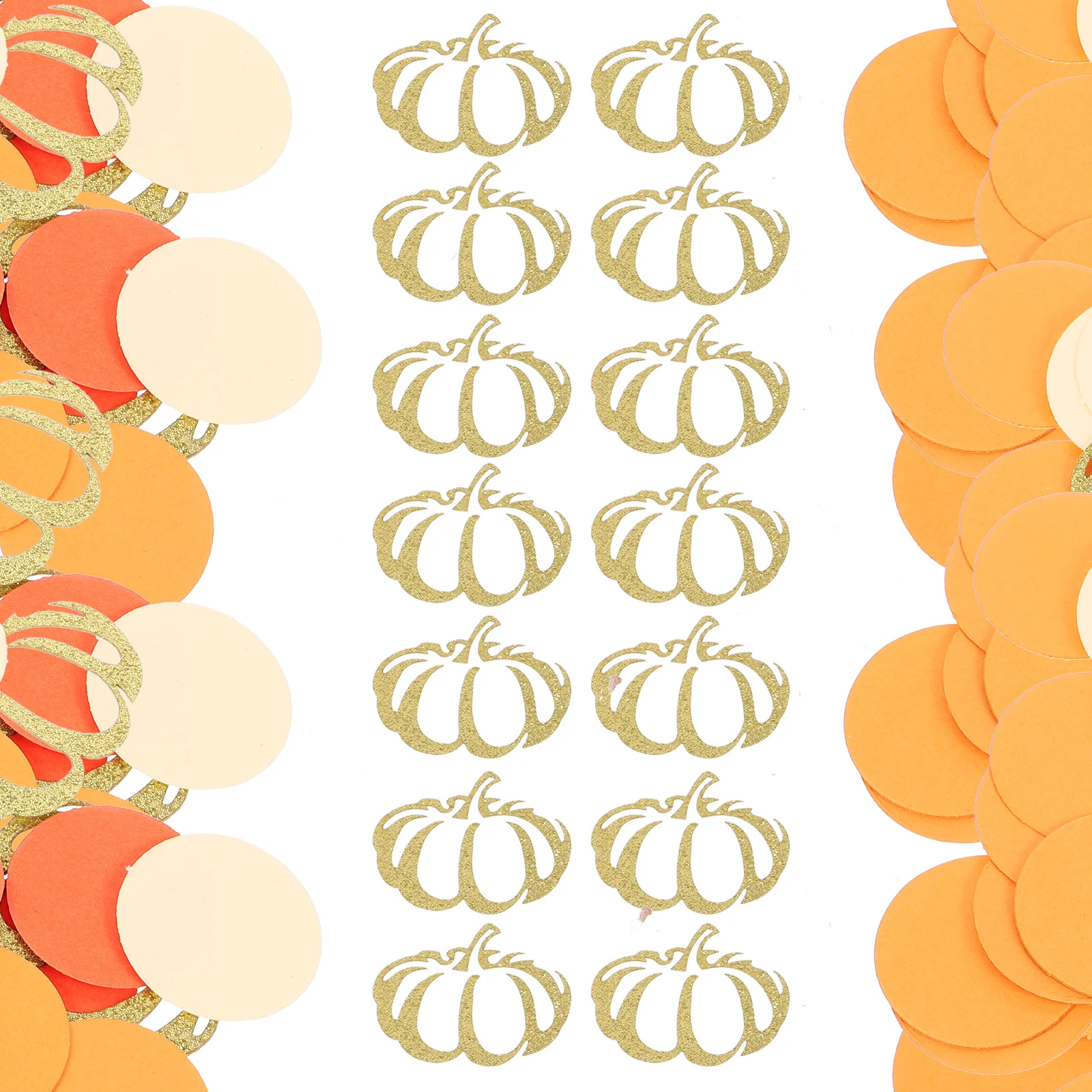 

Wall Accent Decor Thanksgiving Confetti Pumpkin Home Artificial Paper Round Decoration