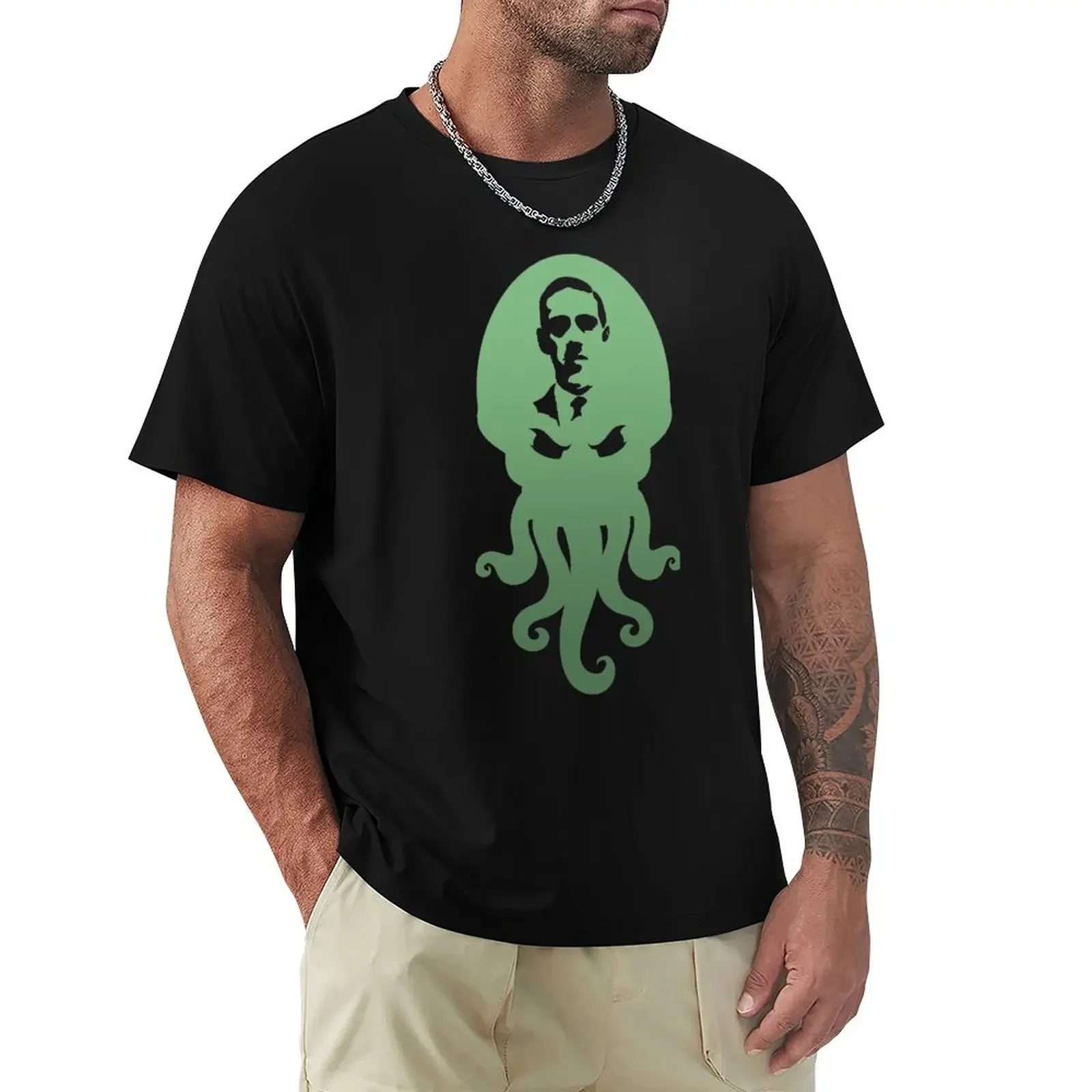 

Cthulhu and Lovecraft T-shirt new edition boys animal print korean fashion men t shirt