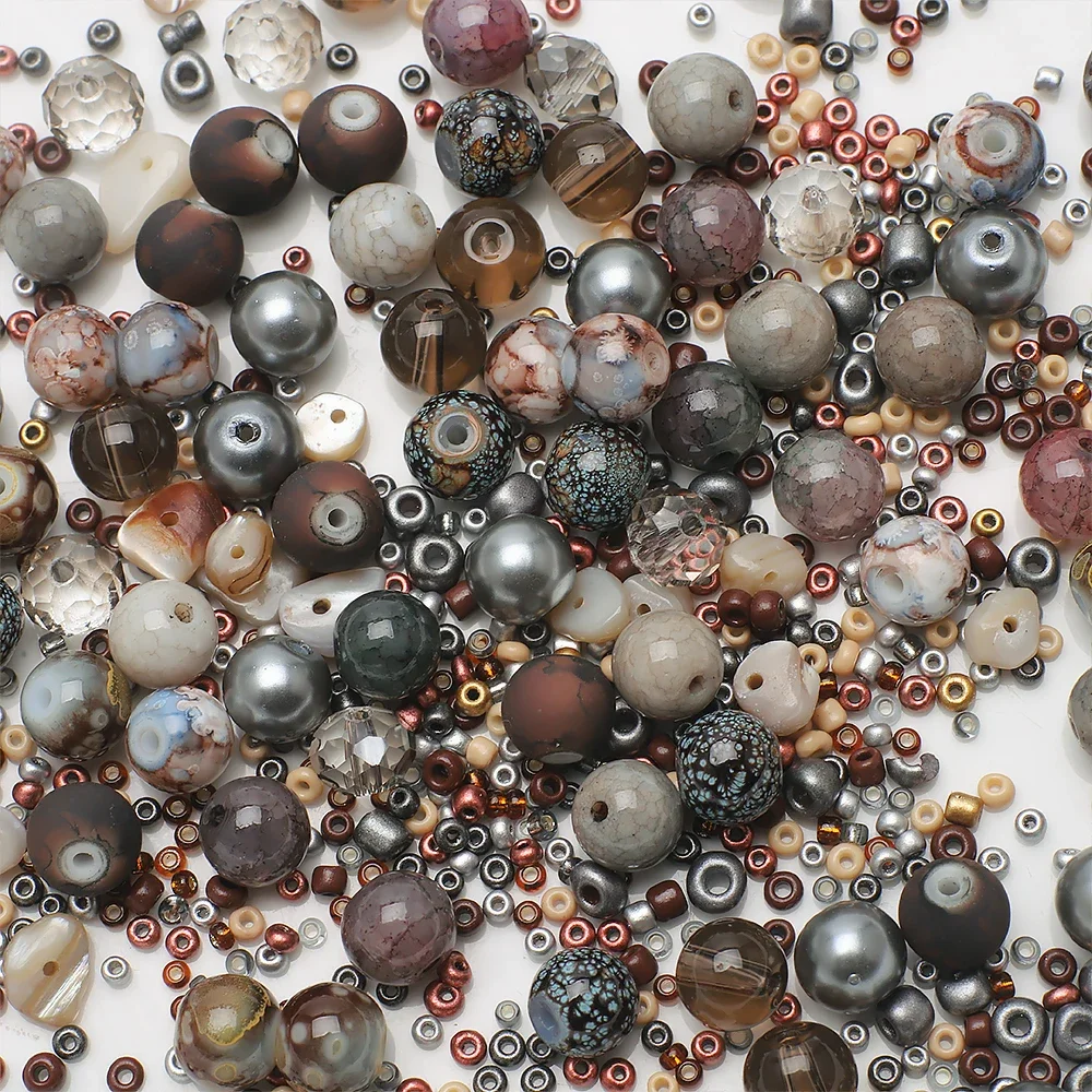 Green Crystal Glass Round Beads for Jewelry & Crafting - 45g Seed Beads for Handmade Creations