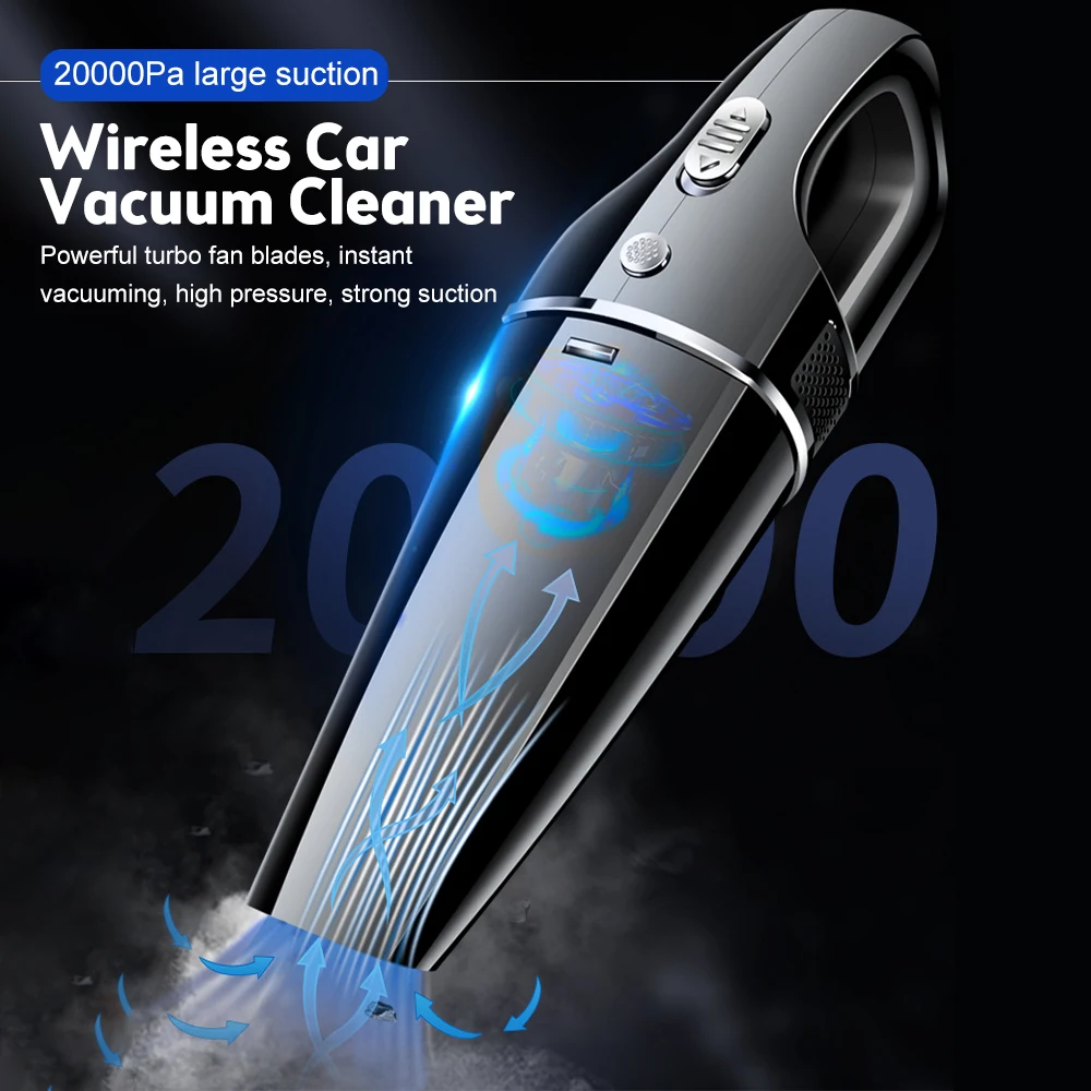 

Car Wireless Vacuum Cleaner Portable Handheld Vaccum Cleaners 120W High Power Suction Portable Vacuum Cleaner For Auto